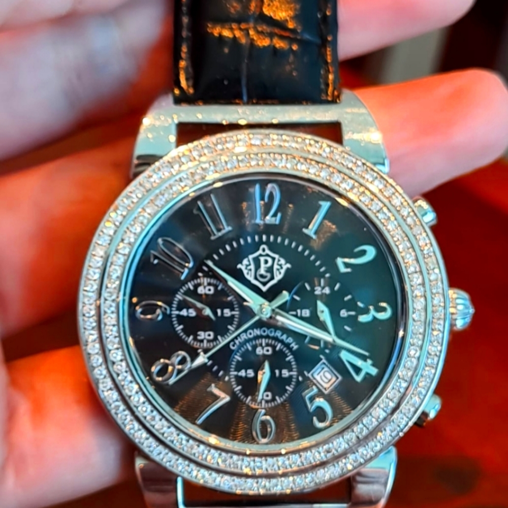 PIERRE GERMANI GENTLEMAN'S DIAMOND  WRISTWATCH